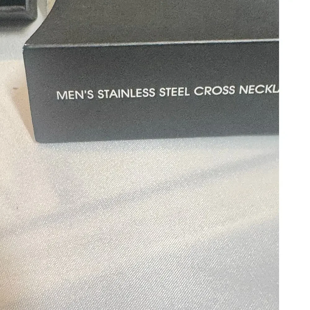 Avon‎ sterling cross men's necklace, NIB Easter